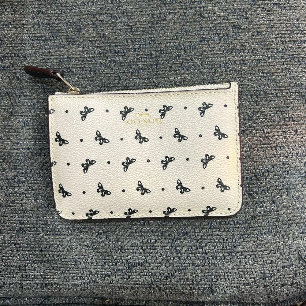 Butterfly Coach coin purse keychain